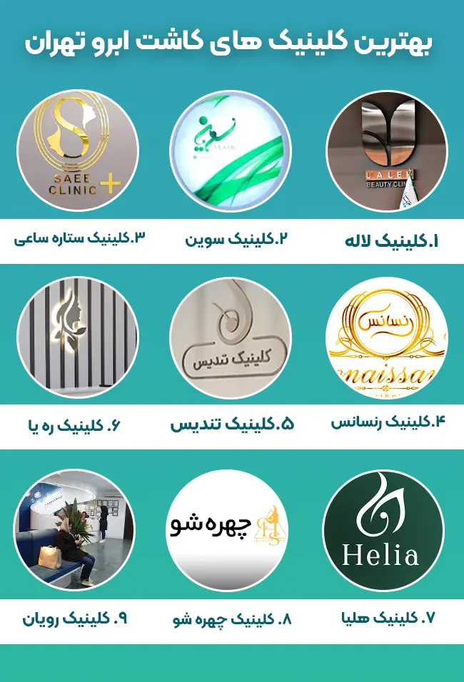 بهترین کلینیک های کاشت ابرو تهران