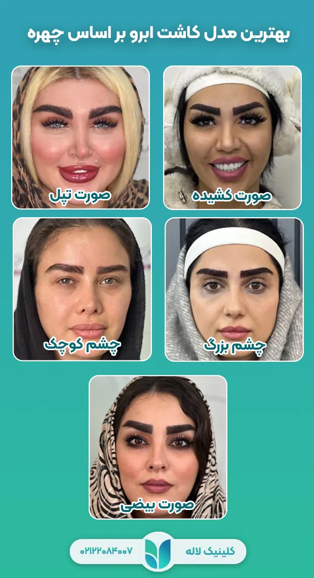 بهترین مدل کاشت ابرو بر اساس چهره