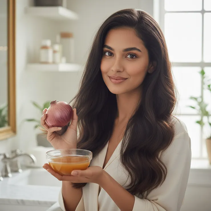 آب پیاز برای تقویت مو