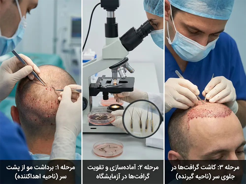 كاشت مو به روش جدید ffb