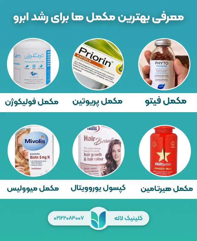 معرفی بهترین مکمل ها برای رشد ابرو