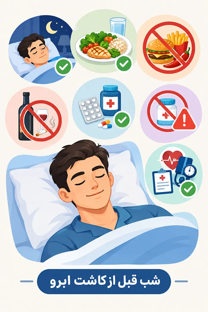 شب قبل از کاشت ابرو